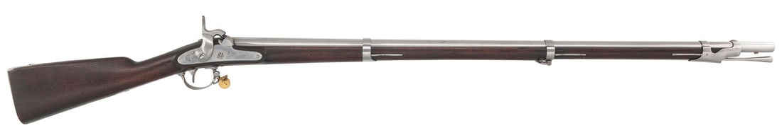 Confederate Cleaned & Repaired "Q" Marked US Springfield Model 1842 Musket: Confederate Cleaned & Repaired "Q" Marked US Springfield Model 1842 Musket American Civil War .69 caliber. 42" round barrel. SN: NSN. Arsenal Bright finish, full-length American Black Walnut musket st