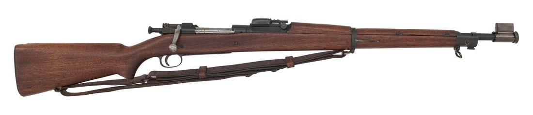 **Late Production U.S. Springfield Model 1903 Rifle with Star Gauged Barrel and PJ O'Hare Sight: **Late Production U.S. Springfield Model 1903 Rifle with Star Gauged Barrel and PJ O'Hare Sight Protectors Pre-World War II .30-06. 24" barrel. SN: 1534517 (mfg. ca.1938-39). Parkerized finish, two-bo