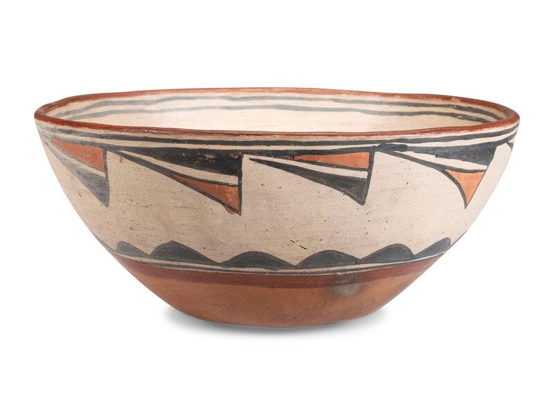 San Ildefonso Polychrome Pottery Bowl (1 of 5)