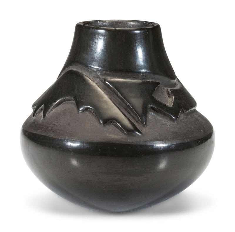 Crucita Calabaza, Blue Corn
(San Ildefonso, 1921-1999)
Carved Blackware Jar (1 of 4)
