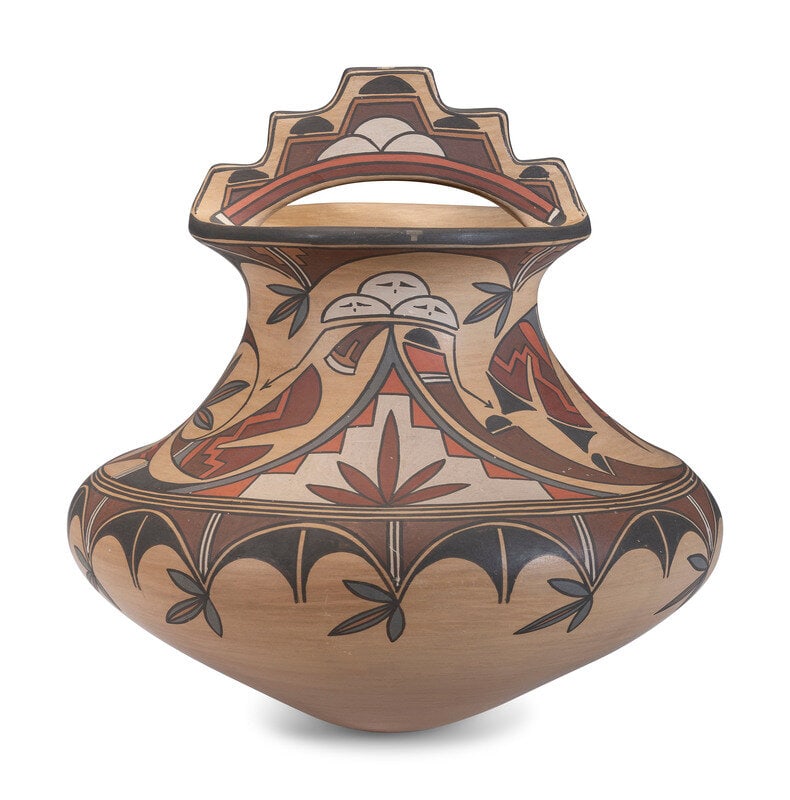 Lois Gutierrez and Derek de la Cruz
(Santa Clara, 20th century)
Polychrome Pottery Jar (1 of 4)