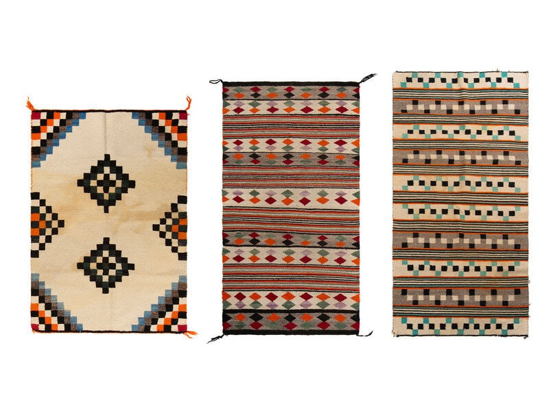 Navajo Double Saddle Blankets (1 of 2)