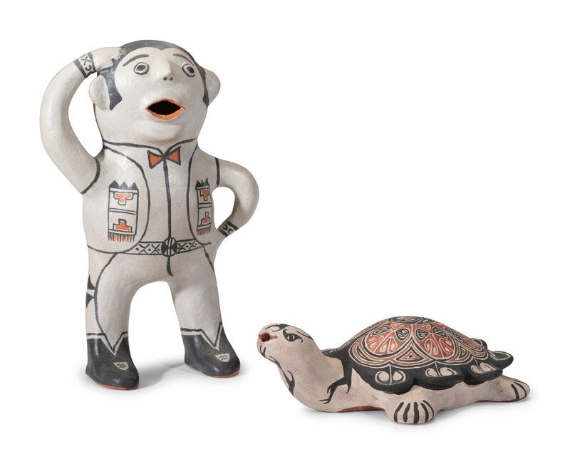 Lisa Holt and Martha Arquero
(Cochiti, b. 1980 / b. 1940)

Pottery Turtle and Storyteller (1 of 6)