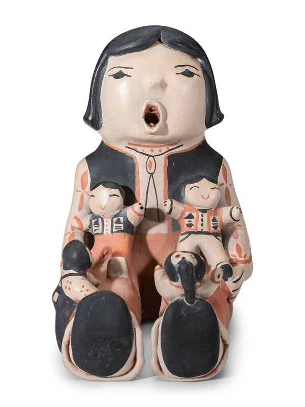 Ada Suina
(Cochiti, b. 1931)
Pottery Storyteller Figure (1 of 5)