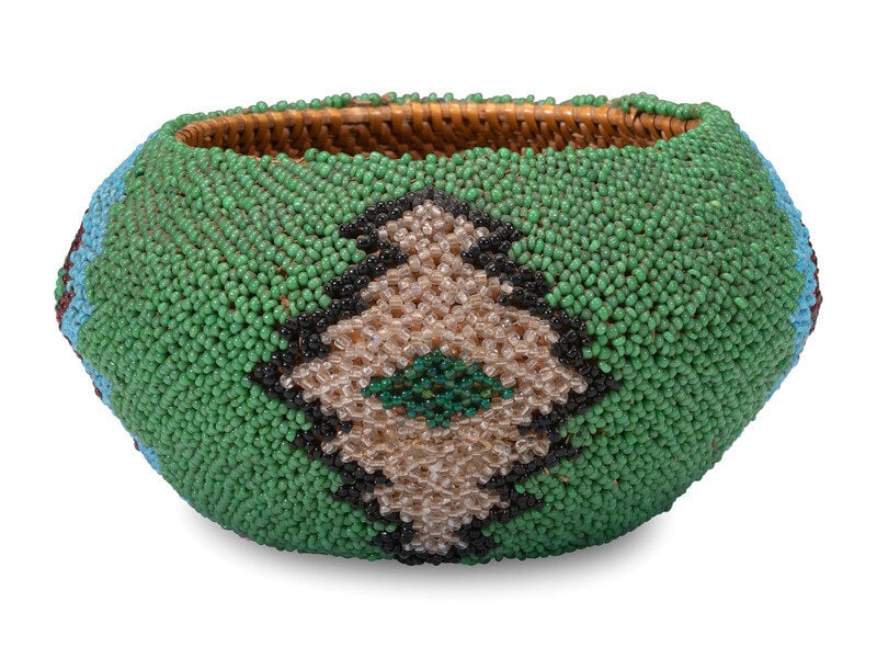 Paiute Beaded Basket (1 of 5)