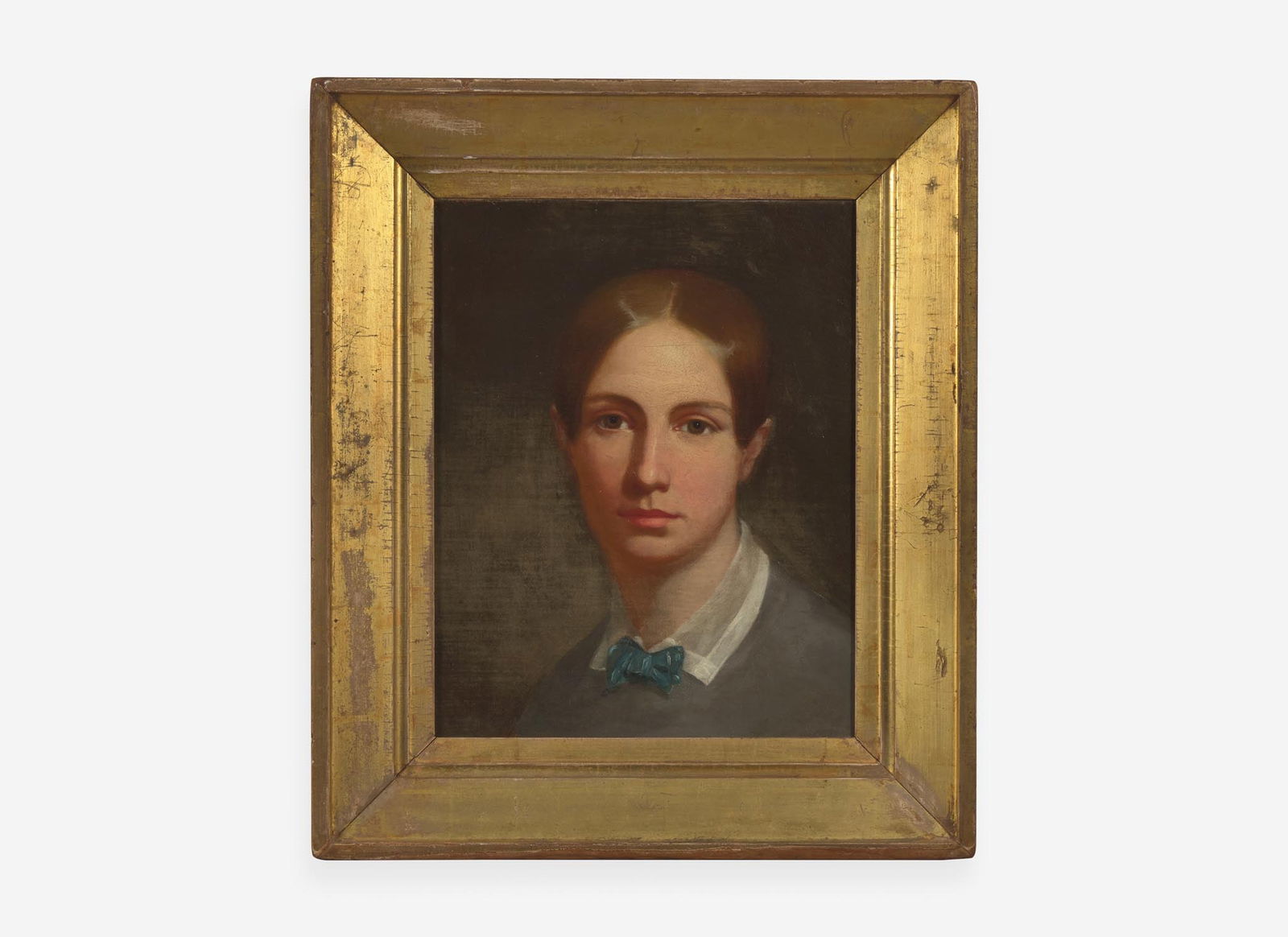 Thomas Sully (1783-1872), Portrait of a Young Lady: Thomas Sully (1783-1872), Portrait of a Young Lady Signed and dated on verso, “TS 1865," and bearing stamp, “Prepared by Edw. Dechaux New York,” framed. 16 ½ in. x 13 in. (sight