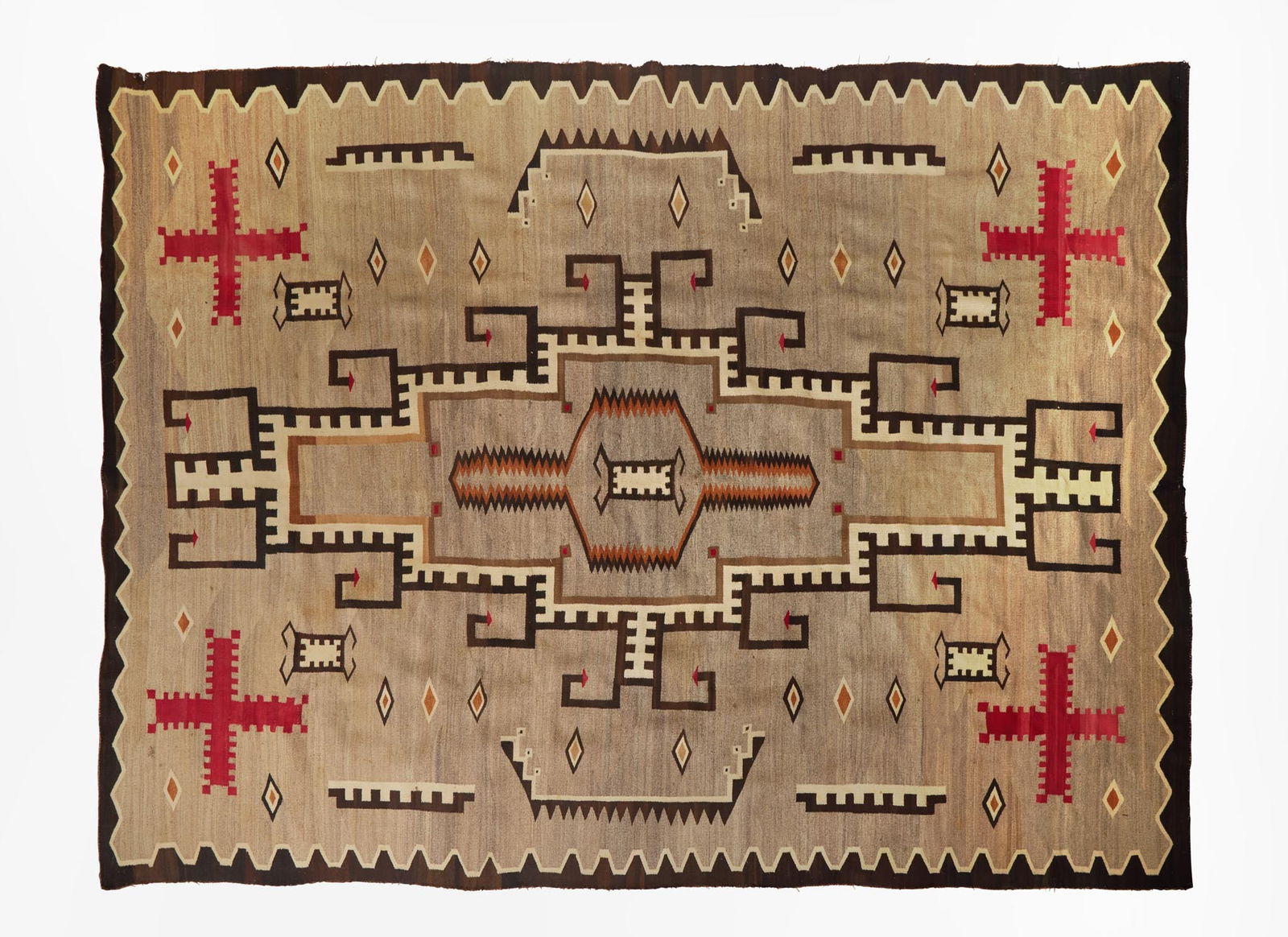 A fine large Navajo woven rug, early 20th century (1 of 1)