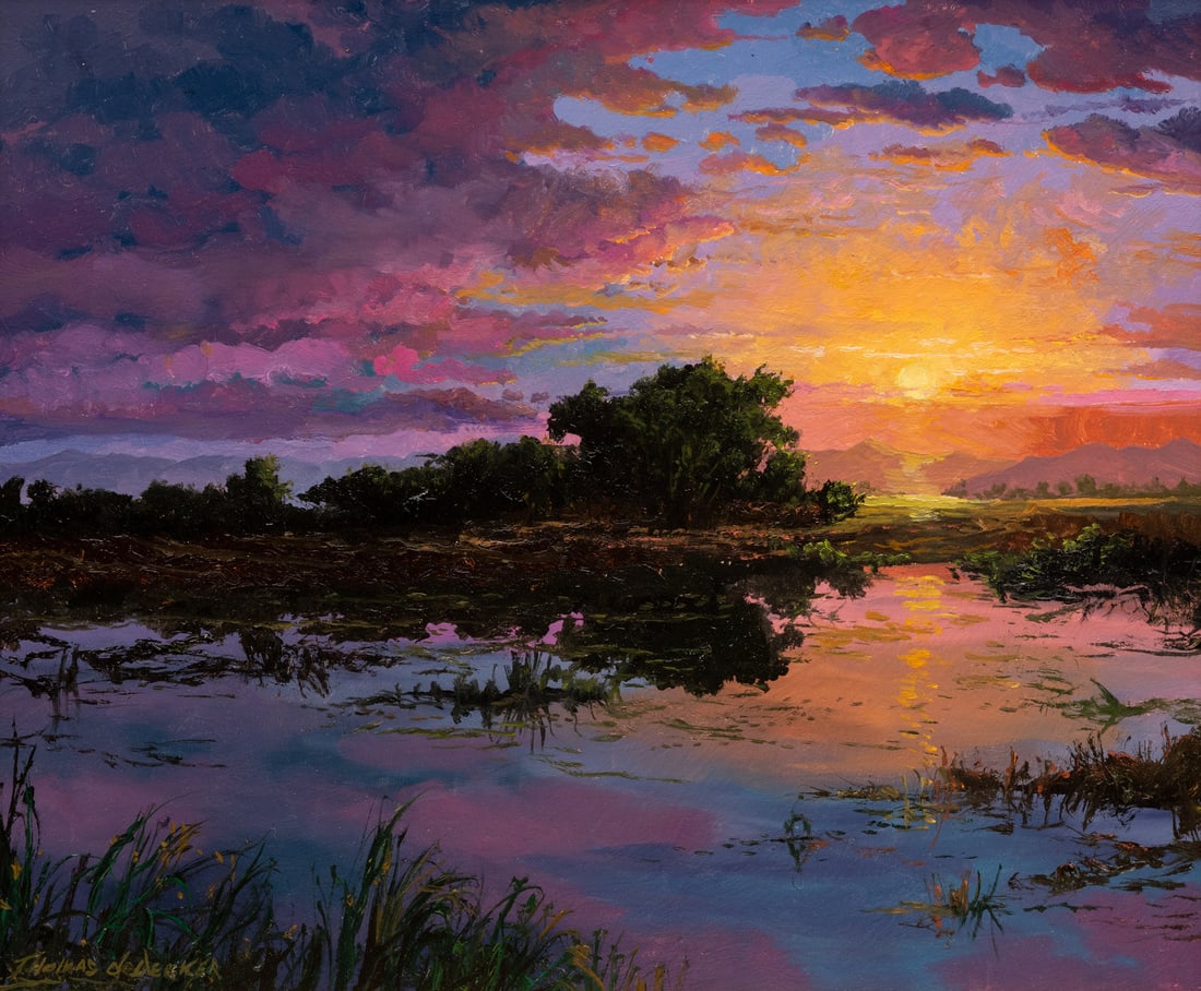 Thomas deDecker (American, b. 1951) Tranquil Sunset, 2023 (1 of 6)