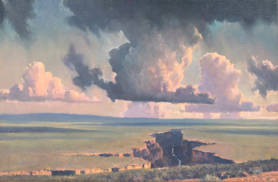 Michael Stack (american, B. 1947) Passing Clouds Above The Auction