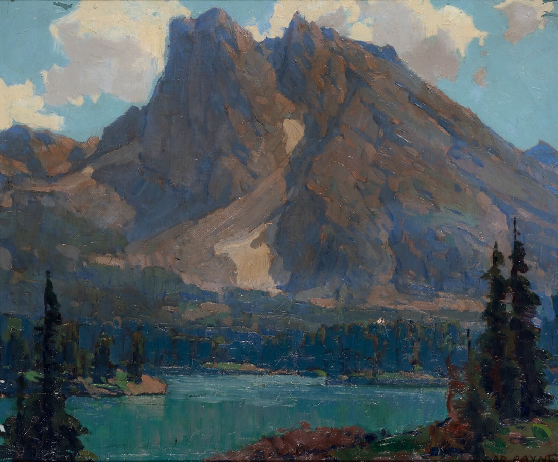 Edgar Alwin Payne (American, 1883-1947) Emerald Lake, Canadian Rockies: Edgar Alwin Payne (American, 1883-1947) Emerald Lake, Canadian Rockies oil on canvas signed Edgar Payne (lower right); titled and inscribed 141 (verso) 25 1/4 x 30 1/8 inches