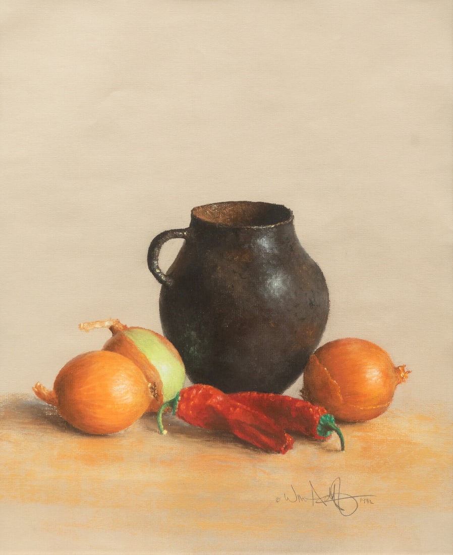 William Acheff (American, b. 1947) Still Life with Blackware, Peppers and Onions, 1982 (1 of 5)