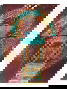 Tony Abeyta (Diné, b. 1958) Totem Series #10, 1991: Tony Abeyta (Diné, b. 1958) Totem Series #10, 1991 mixed media on canvas signed Tony Abeyta (upper right) and dated (upper left); signed, dated and titled (verso) 32 x 22 inches