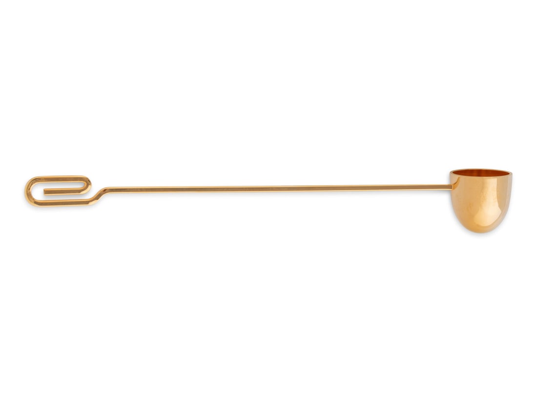 An Andreas Mikkelsen Designed Georg Jensen Gilt-Metal Candle Snuffer (1 of 4)