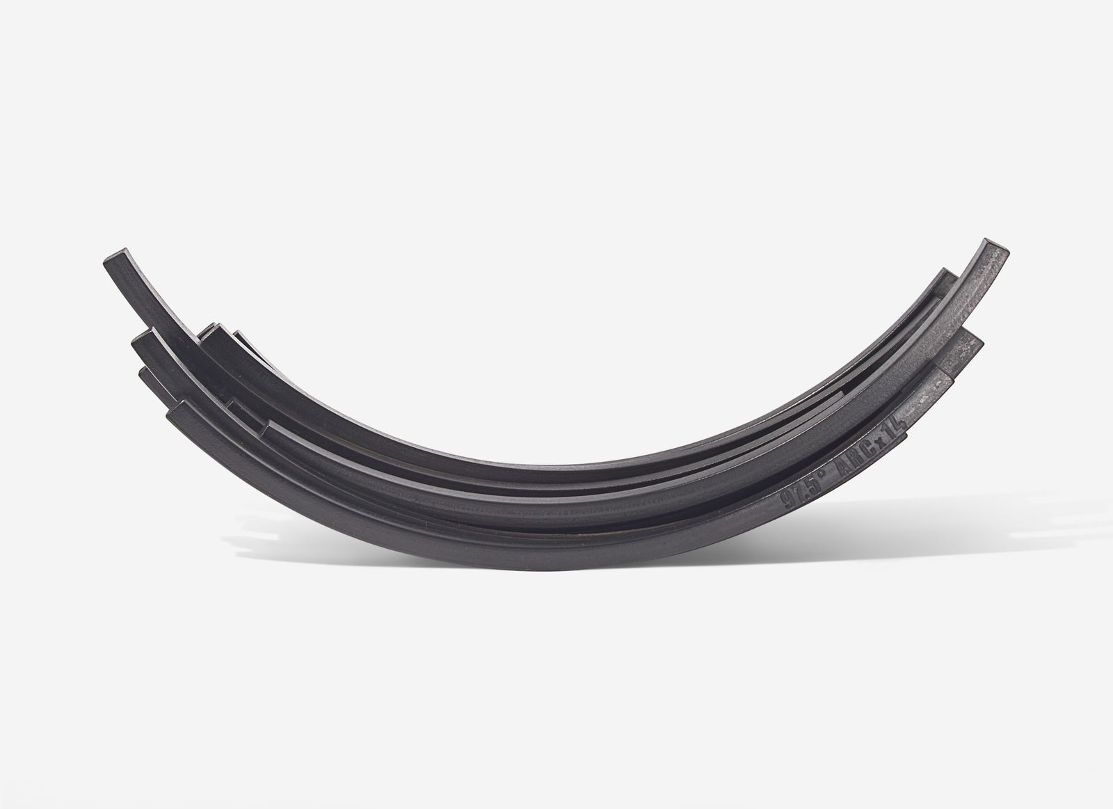 Bernar Venet (French, b. 1941) - 97.5° ARC x 14: Bernar Venet (French, b. 1941) - 97.5° ARC x 14 2004, stamp titled on outer edge, stamped with initials and numbered 11/25 on underside (there were also 5 artist's proofs). Rolled steel with patina.