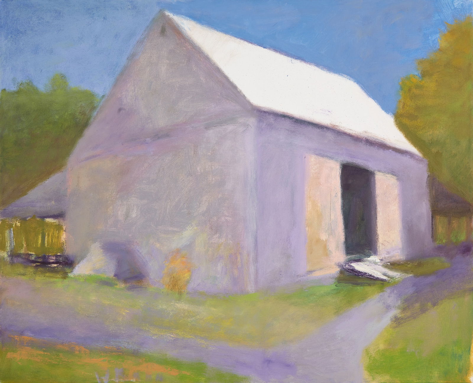 Wolf Kahn (American/German, 1927-2020), Barn Color of its Road II: Wolf Kahn (American/German, 1927-2020), Barn Color of its Road II Signed ‘W Kahn’ bottom left, also dated 1999 and titled to stretcher, oil on canvas. 25 ¾ x 31 ¾ in. (