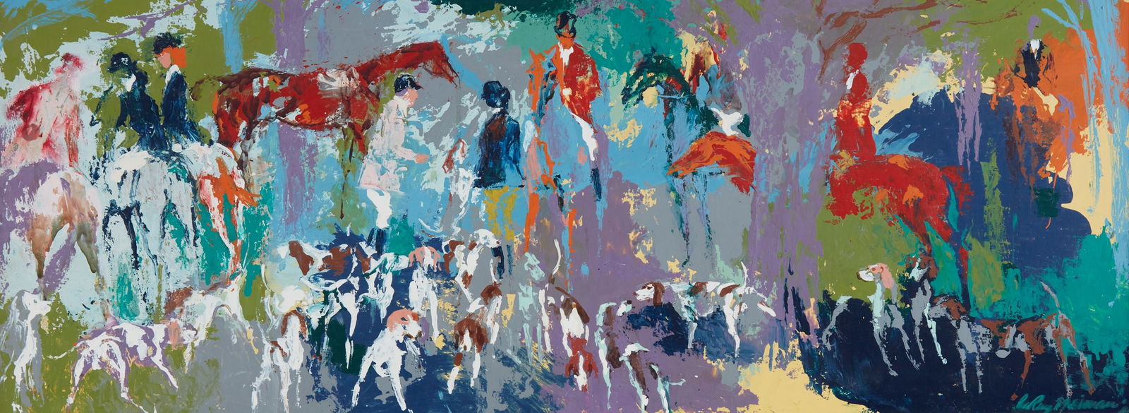 LeRoy Neiman (American, 1921-2012) - The Hunt (1 of 2)