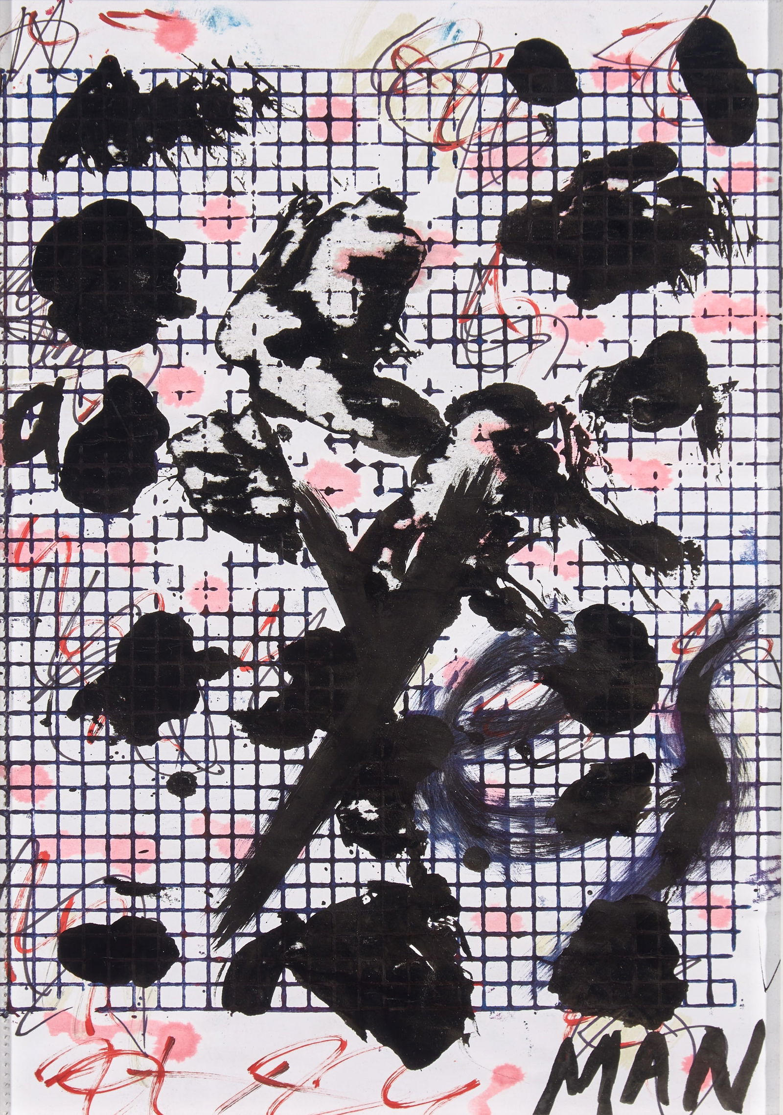 Oscar Murillo (Colombian, b. 1986) - Untitled (Man): Oscar Murillo (Colombian, b. 1986) - Untitled (Man) Signed bottom left, acrylic and ink on paper, with additional drawing verso. Executed 2015. 12 x 8 in. (30.5 x 20.3cm) Provenance David Zwirner Gall