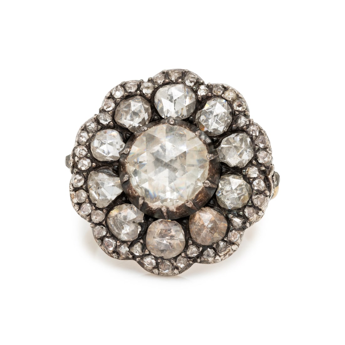 SILVER-TOPPED GOLD AND DIAMOND RING (1 of 3)