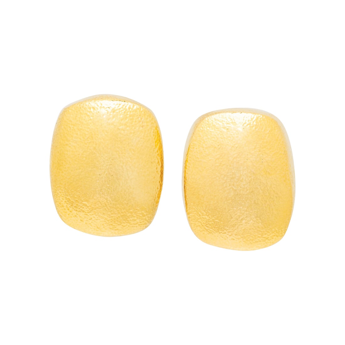 DAVID WEBB, YELLOW GOLD CLIP EARRINGS (1 of 2)