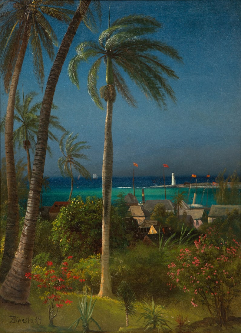 Albert Bierstadt (American, 1830-1902)  Bahamian View (1 of 11)