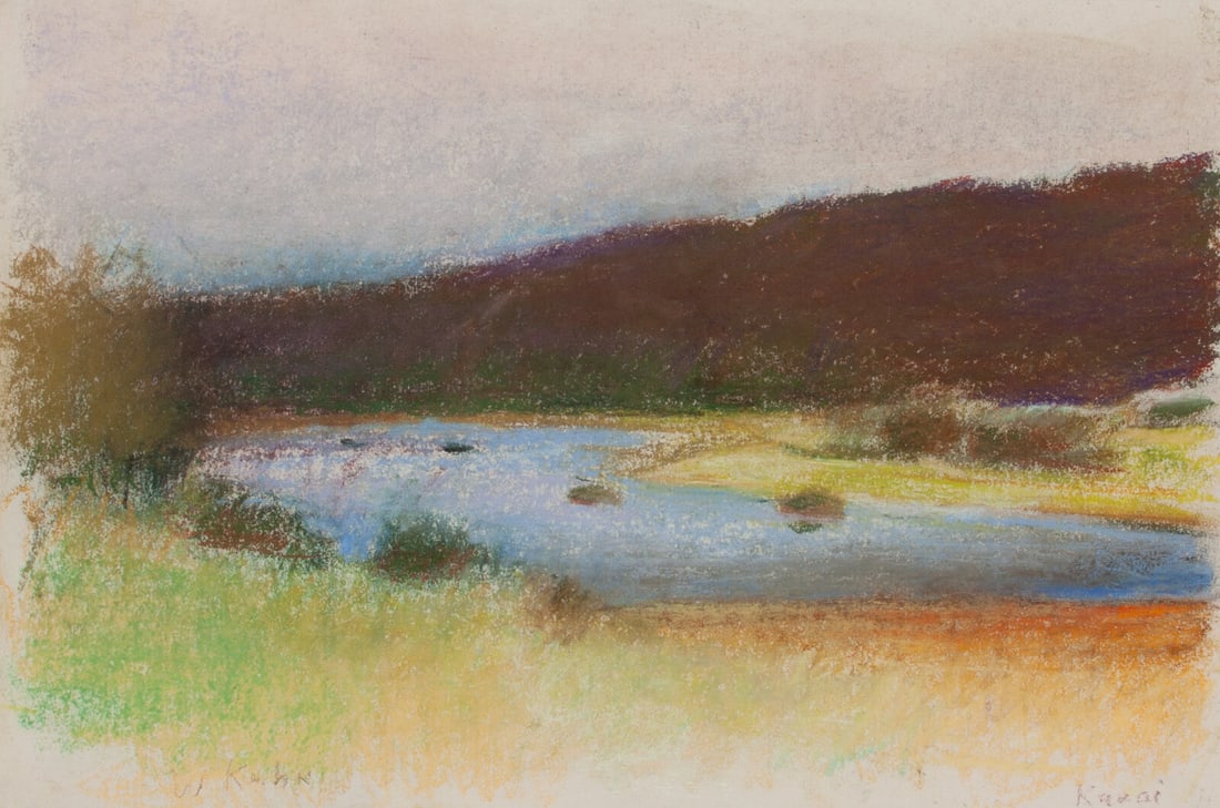 Wolf Kahn (American, 1927-2020) Nature Preserve, Kauai, 1994: Wolf Kahn (American, 1927-2020) Nature Preserve, Kauai, 1994 pastel on paper signed W Kahn (lower left); inscribed Kauai (lower right) 12 x 18 inches. Provenance: Dennis Morgan Gallery, Kansas City, M