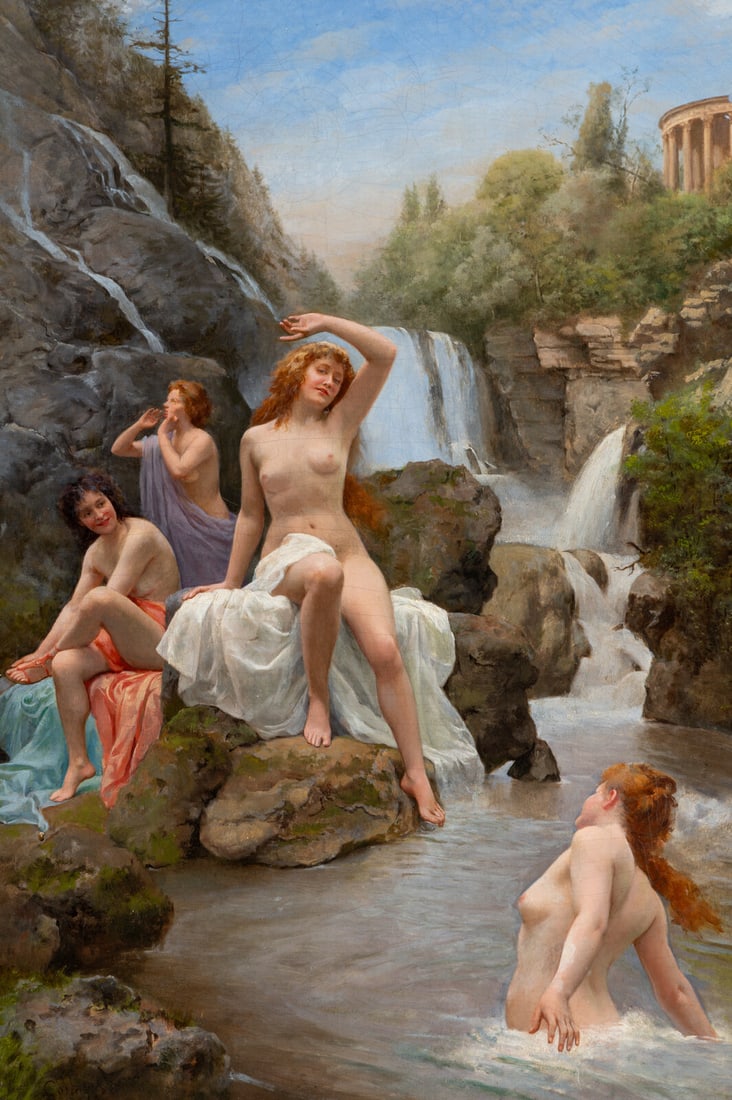 Oreste Cortazzo (Italian, 1836-1910) Bathing Nymphs (1 of 5)