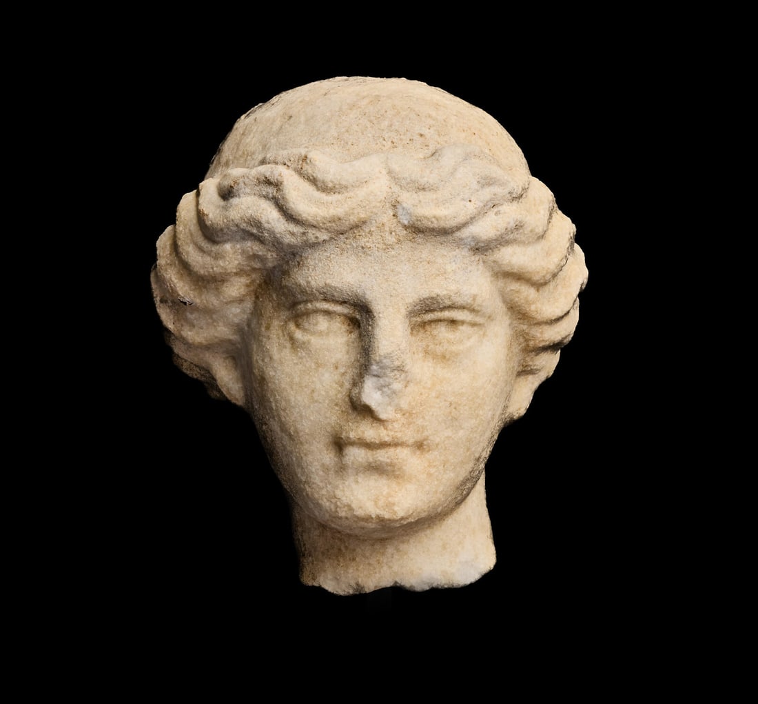 A Roman Marble Head of a Goddess (1 of 5)