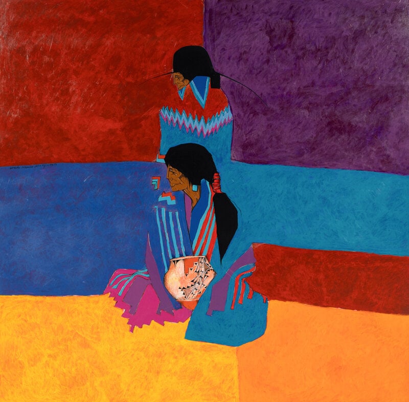 Amado Pena Jr. 
(American, b. 1943)
Ellos Con La Tierra, 1990 (1 of 5)