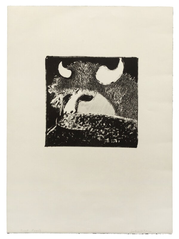 Fritz Scholder (Luiseño, 1937-2005) Buffalo Dancer: Fritz Scholder (Luiseño, 1937-2005) Buffalo Dancer lithograph signed Scholder (lower right) 31 x 23 inches Property from The West Valley Art Museum, Peoria, Arizona Siz