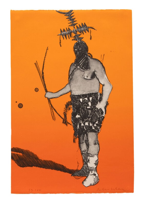 Fritz Scholder
(Luiseño, 1937-2005)
Apache Night Dancer, edition 53/100 (1 of 5)