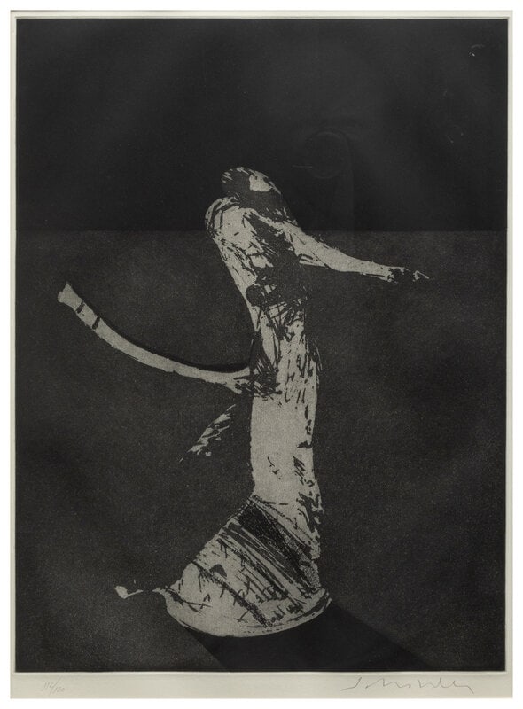 Fritz Scholder (Luiseño, 1937-2005) Portrait in Barcelona, edition 112/120: Fritz Scholder (Luiseño, 1937-2005) Portrait in Barcelona, edition 112/120 lithograph signed Scholder and numbered (lower edge) 30 x 22 1/4 inches Property from The West Valley