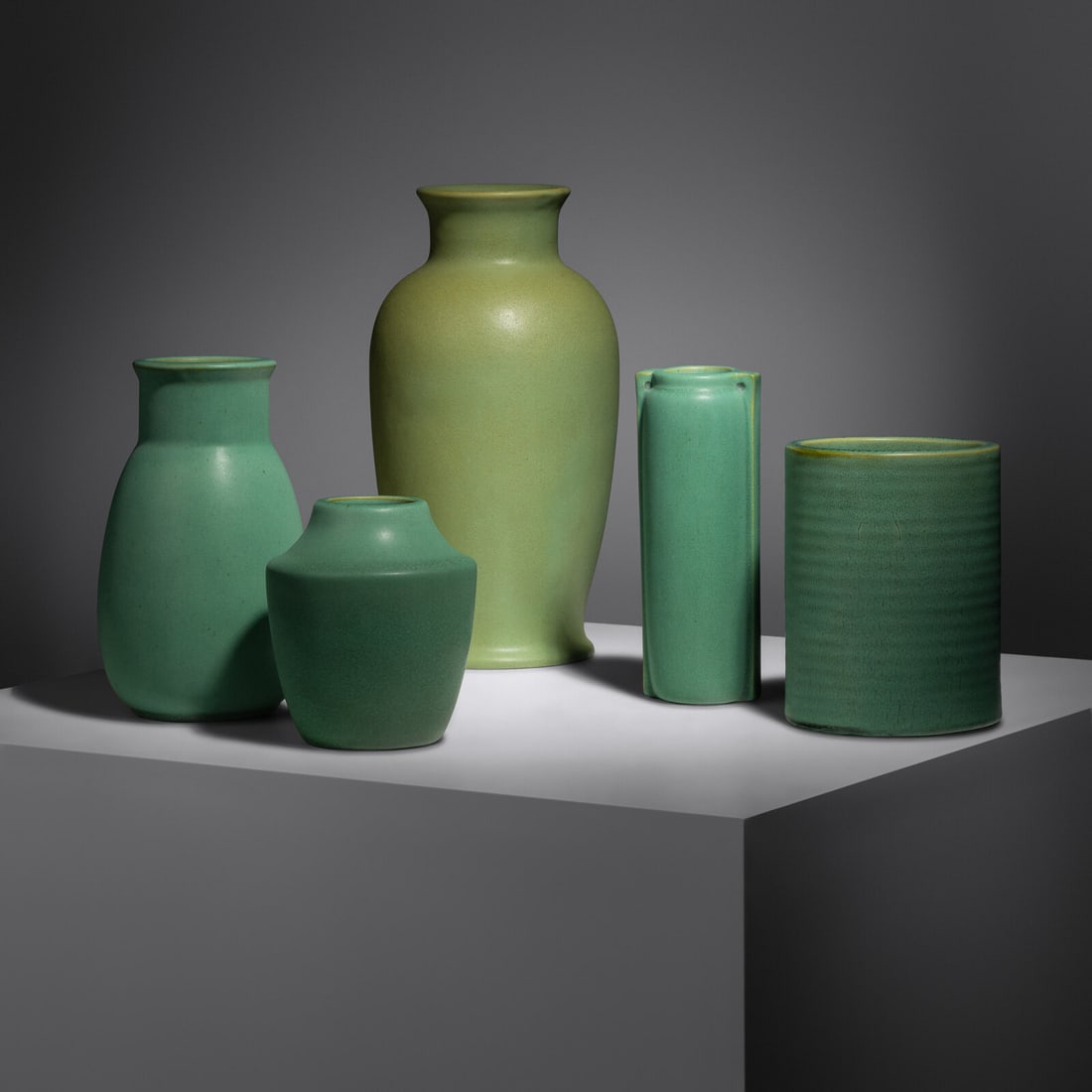 Teco Pottery Early 20th Century Collection of Five Vases Teco, USA (1 of 11)