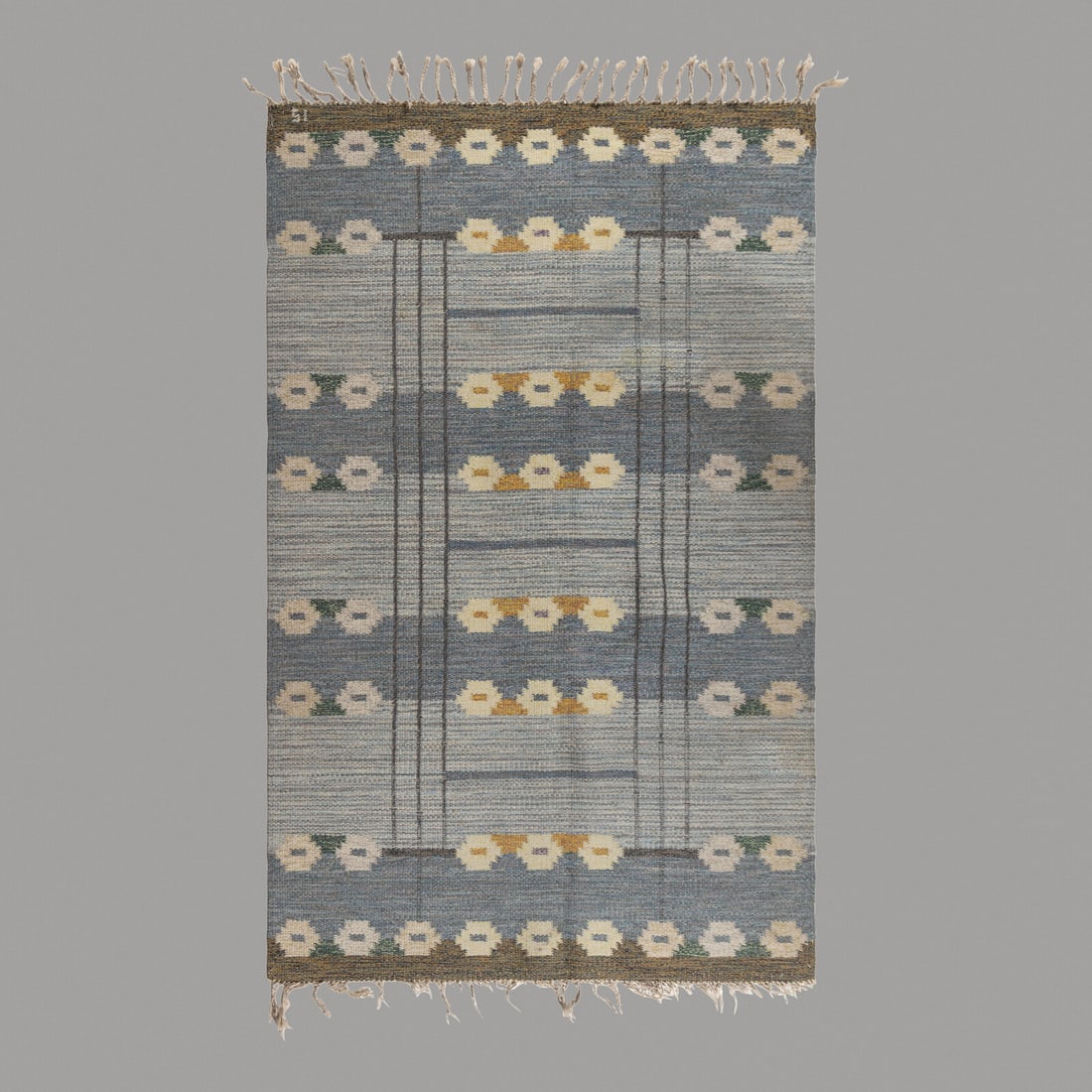 Ingegerd Silow  (Swedish, 1916-2005) Rölakan Flatweave Rug Sweden (1 of 3)