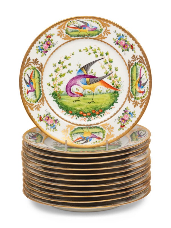 A Set of Twelve Limoges Porcelain Plates (1 of 3)