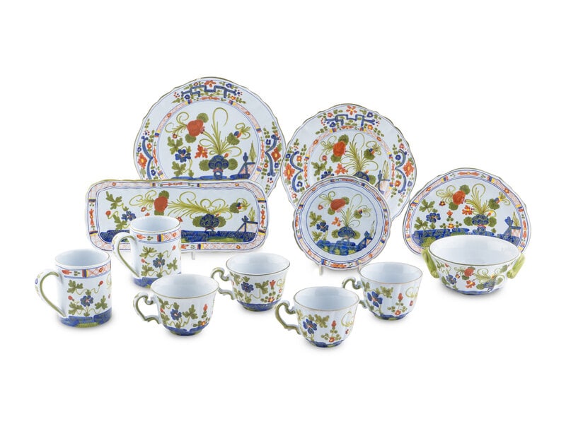 A Garofano Faenza for Sigma Taste Setter Blue Carnation Porcelain Dinner Service (1 of 11)