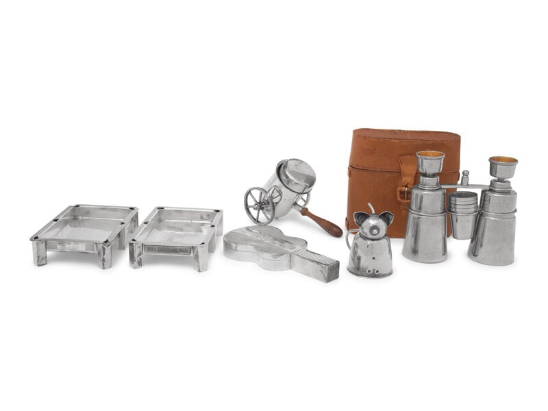 A Group of Six Whimsical Table and Drinking Articles (1 of 2)