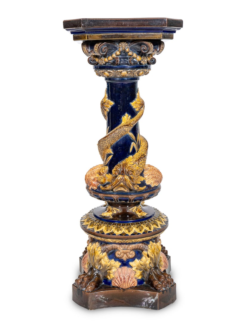 An English Majolica Pedestal (1 of 12)