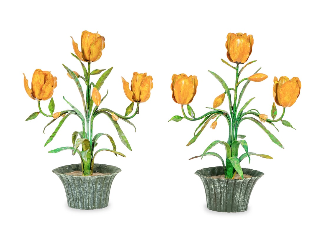 A Pair of Tole Peinte Models of Tulips (1 of 11)