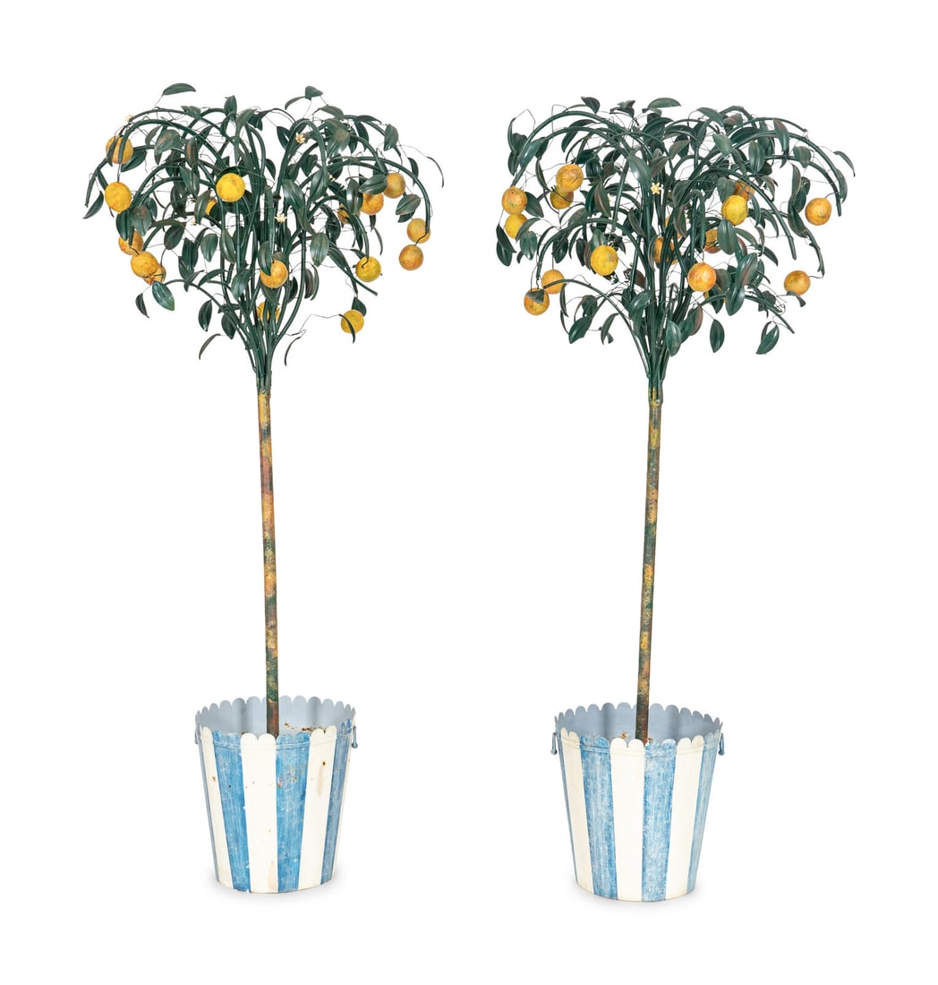 A Pair of Tole Peinte Models of Lemon Trees (1 of 13)