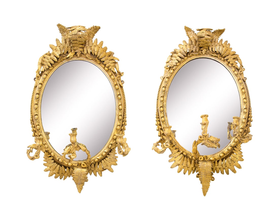 A Pair of Victorian Giltwood Girandole Mirrors (1 of 5)