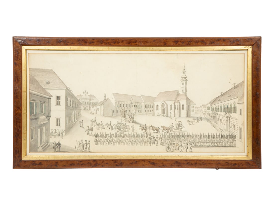 Austrian School, 18th Century Parade on the Town Square in Pozsony (Bratislava) (1 of 12)