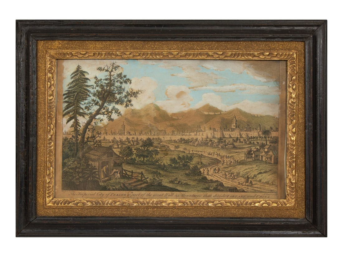 A Set of Five Colored Engravings of Views of China, After Augustin Heckel (1 of 20)