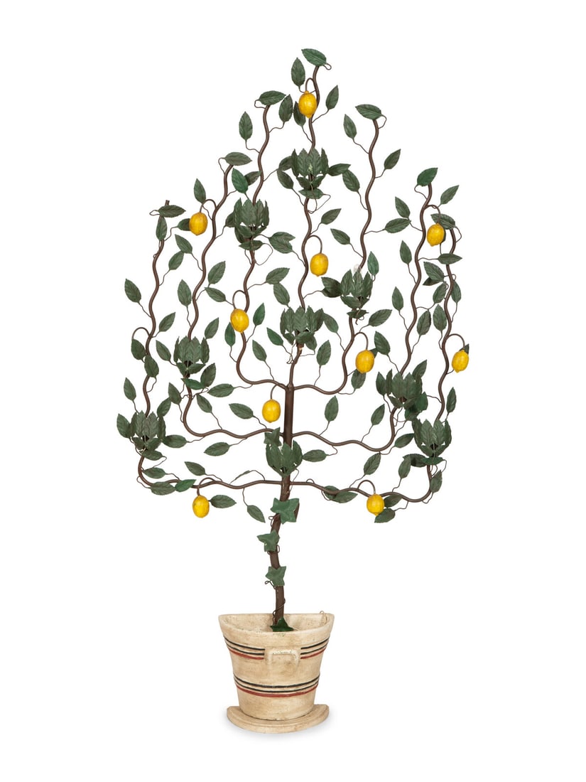 A Painted Tole Espalier Lemon Tree (1 of 12)
