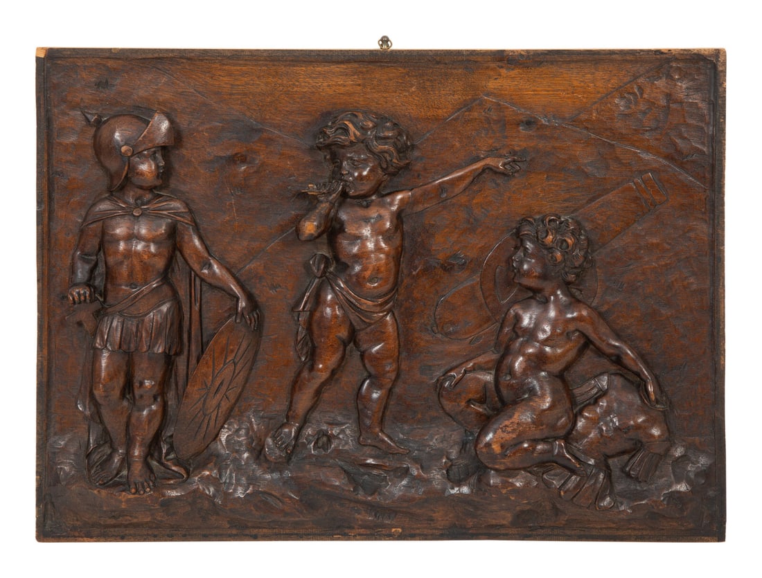 Two Continental Carved Walnut Panels (1 of 5)