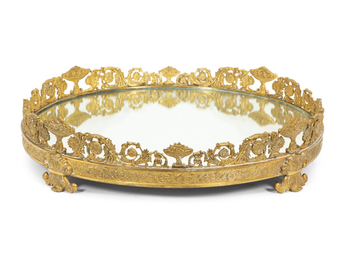 A Louis Philippe Gilt Bronze Mirrored Plateau (1 of 4)