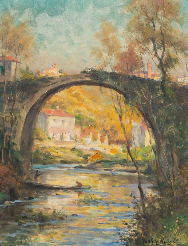 Louis Aston Knight 
(American, 1873-1948)
Roman Bridge, Florence (1 of 5)