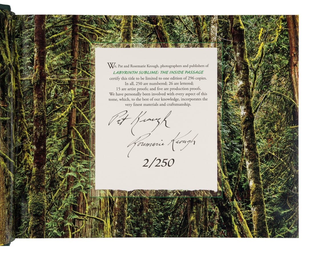 KEOUGH, Pat and Rosemarie. Labyrinth Sublime: The Inside Passage. 2011. LIMITED EDITION, SIGNED. (1 of 3)