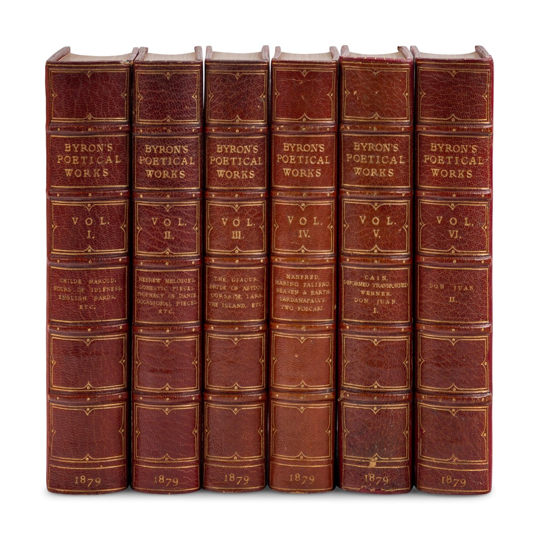 BYRON, George Gordan, 6th Baron (1788-1824). The Poetical Works. London: John Murray, 1879. (1 of 2)