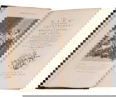 DEFOE, Daniel (1660–1731). The Life and Strange Surprizing Adventures of Robinson Crusoe.: DEFOE, Daniel (1660–1731). The Life and Strange Surprizing Adventures of Robinson Crusoe. Thomas STOTHARD, illustrator. London: printed for John Stockdale, 1790. 2 volumes, royal 8vo (216 x 130