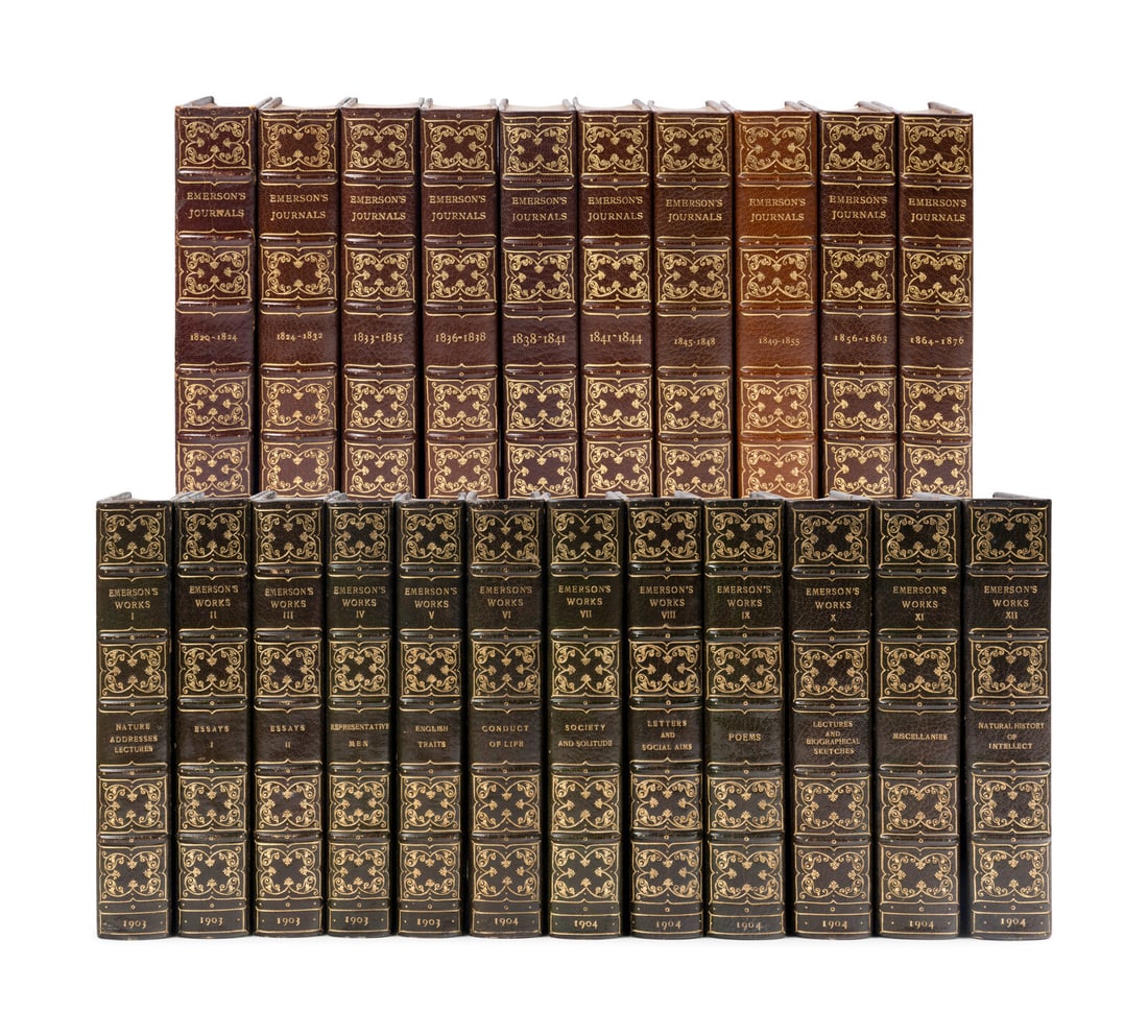 EMERSON, Ralph Waldo (1803-1802). The Complete Works. -- Journals. Cambridge: Riverside Press for (1 of 6)